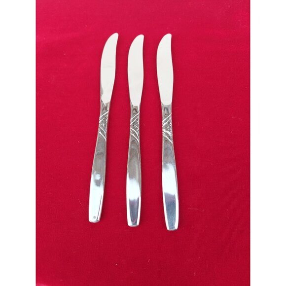 IS Supreme Stainless Steel Swirl Knives Set Of 3 - Picture 1 of 1